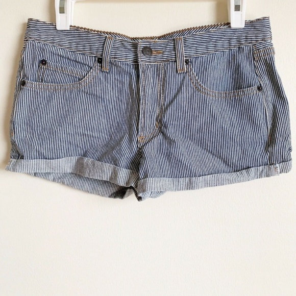 Urban Outfitters Pants - Urban Outfitters Lux Shorts Blue White Striped 6